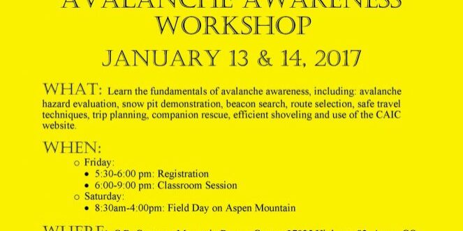 2017 Avalanche Workshop